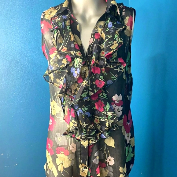 Lauren Ralph Lauren Sleeveless Shirt Size 2 - Picture 1 of 8